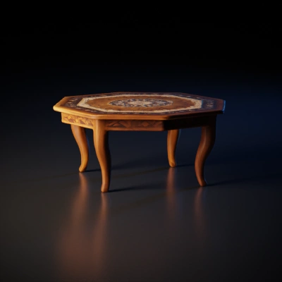 mosaic wood incrustation, carved walnut texture