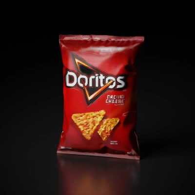 Doritos Nacho Cheese chip bag.