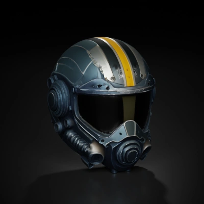 Futuristic combat helmet.