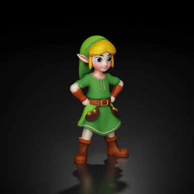 cartoon elf dressed in green.