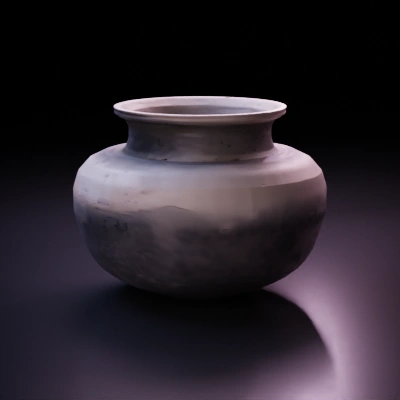 earthenware pot.