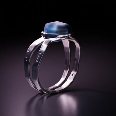 Jeweled ring with gemstone.