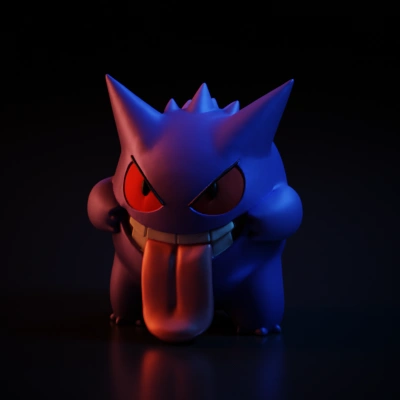 Purple ghost-like creature.