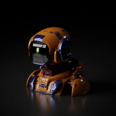 Robot soldier, futuristic armor, technological design.