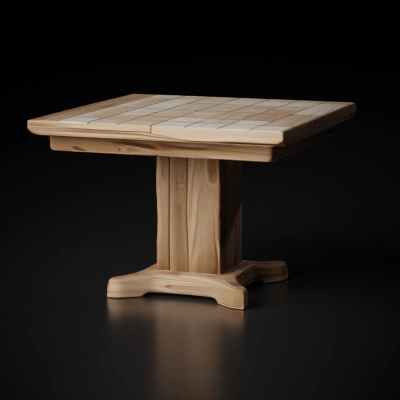 wooden dining table.