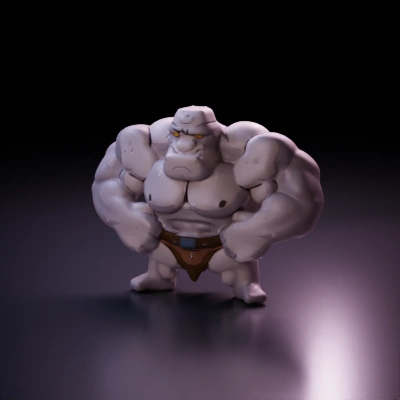 Muscular giant humanoid character, comic style.