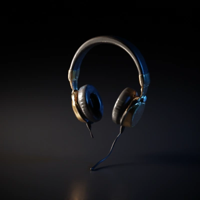 Deluxe over-ear headphones with cushion pads and adjustable headband.