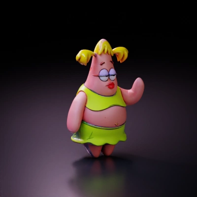 Cartoon starfish character.