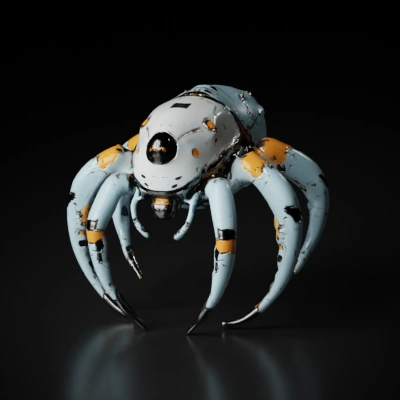Robot spider with mechanical legs.