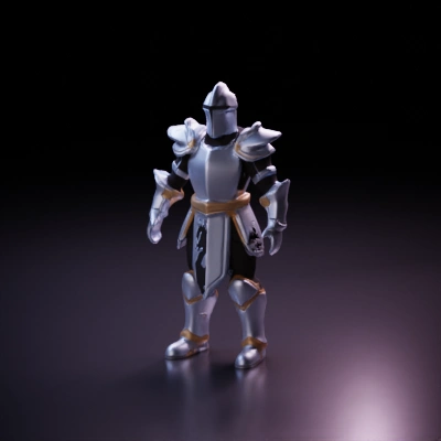 Medieval knight armor, low poly