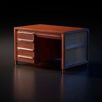 The design of this desk strikes a perfect balance between practicality and aesthetics. the flat and spacious desktop offers ample room for work and office activities, the drawer design of the desk is particularly remarkable, featuring a total of five drawers, four of which are arranged in a neat row at the front of the desk
