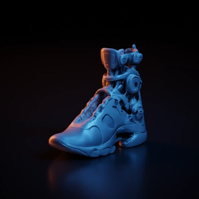 Mechanized robotic shoe with mechanical enhancements.