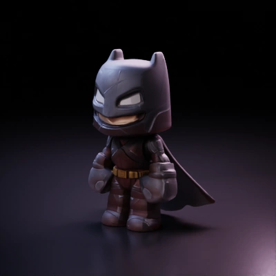Superhero figurine with cape and armor