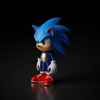 blue anthropomorphic hedgehog character.