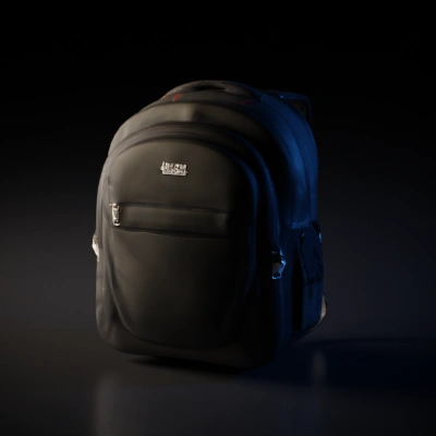 Large multi-compartment laptop backpack, school or office use.