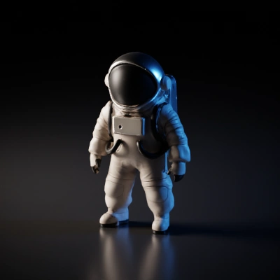 Astronaut in a spacesuit with backpack.
