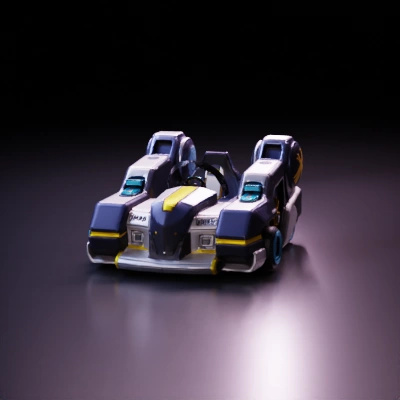 futuristic racing car.