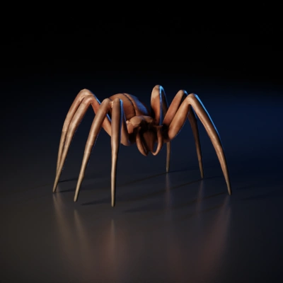 Giant spider with detailed texture. bloody