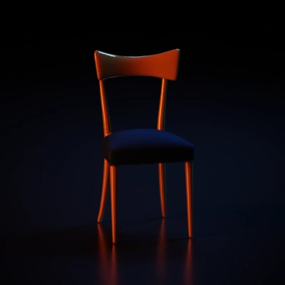 Wooden dining chair, modern minimalist design.
