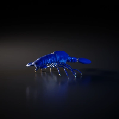 Lobster-like 3D model, detailed, animated. keep it like the original image