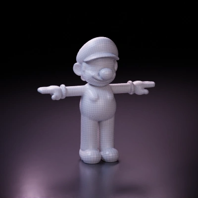 Iconic video game character, thumbs up gesture.