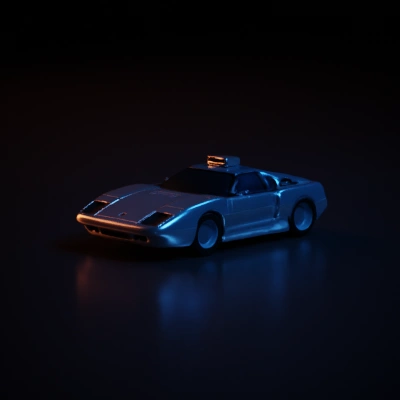 Futuristic sports car, sleek design, streamlined body.