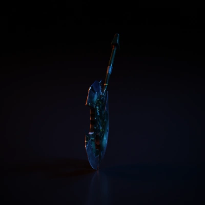 Battle axe with intricate design, fantasy theme.