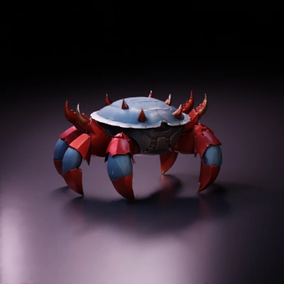 Armored, spiky crab-like creature.