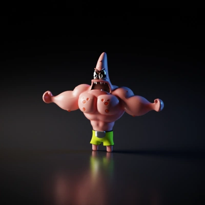 muscular starfish character.