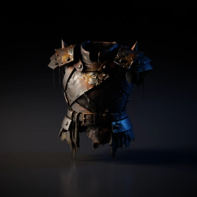 Rusty spiked armor torso.