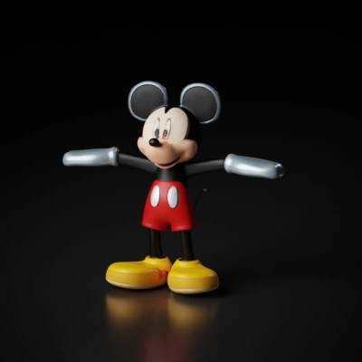 Mouse cartoon character, recognizable pop culture icon.