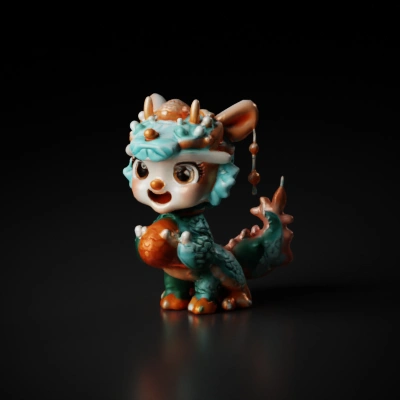Dragon-inspired cartoon character.