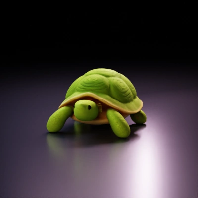 Plush turtle toy, textured design.