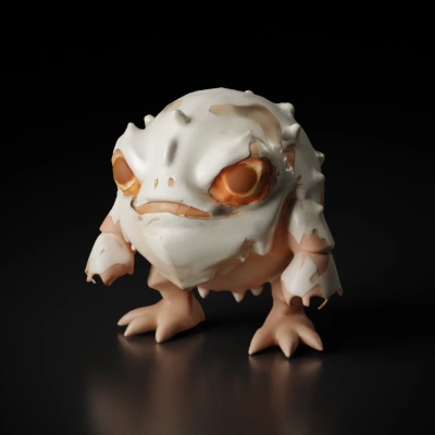 Lump-bodied amphibian creature, humanoid form, spiked texture.