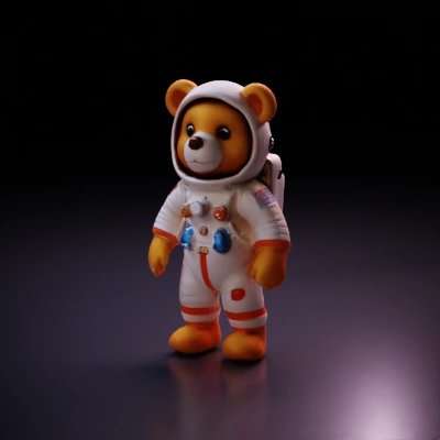 Astronaut teddy bear, cute space-themed toy.