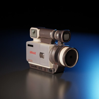 Vintage camcorder, early video recording tech.