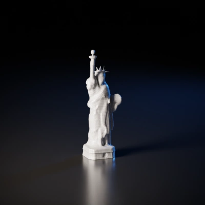 Statue of Liberty, iconic American symbol. symmetric geometry. sharp edges. complex geometry. game-ready.
