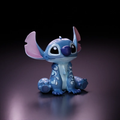 Cartoon alien creature with large ears and eyes.