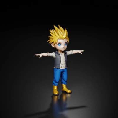 Chibi-style boy with spiky hair.