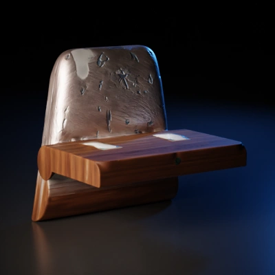 Office chair on wooden floor.