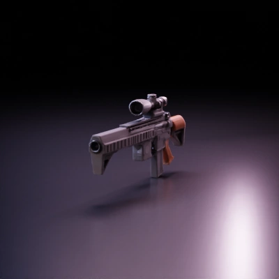 Old iron high power sniper rifle with scope.