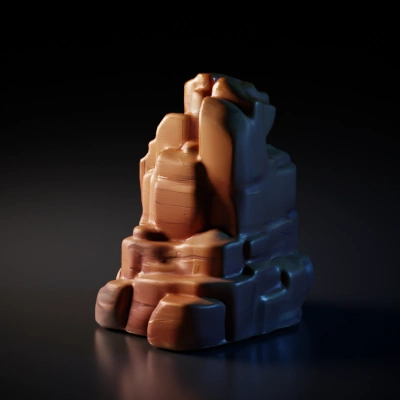 Low poly stylized rock formation for interactive environments.