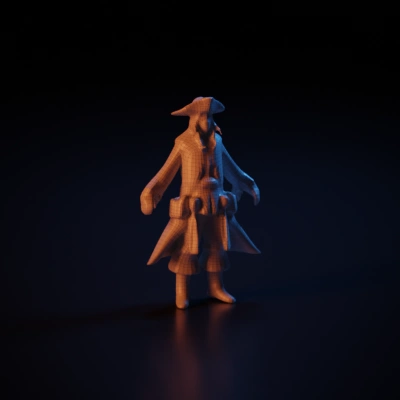 jack sparrow face. complex geometry, character