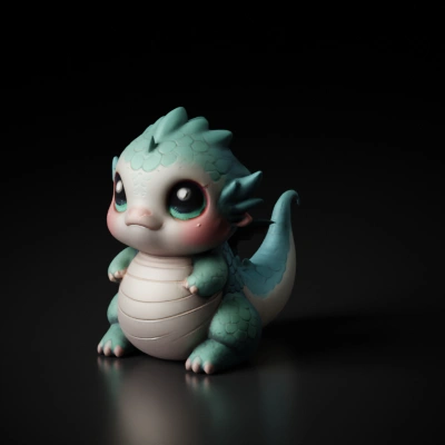 Cute cartoon dragon.
