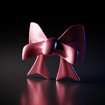 Ribbon with tied bow.