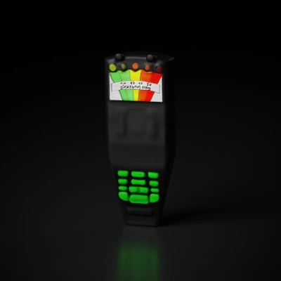 Handheld EMF detector for measuring electromagnetic fields.