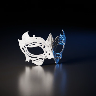 Intricate masquerade mask design with ornate details.
