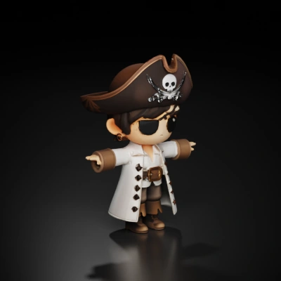 Cute pirate figure.