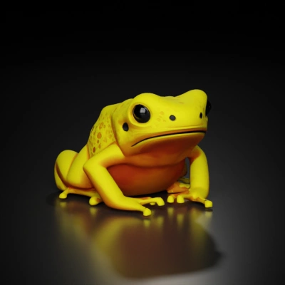 Frog with detailed textures, holes and realistic proportions.