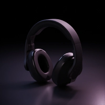 Wireless over-ear headphones, sleek modern design.